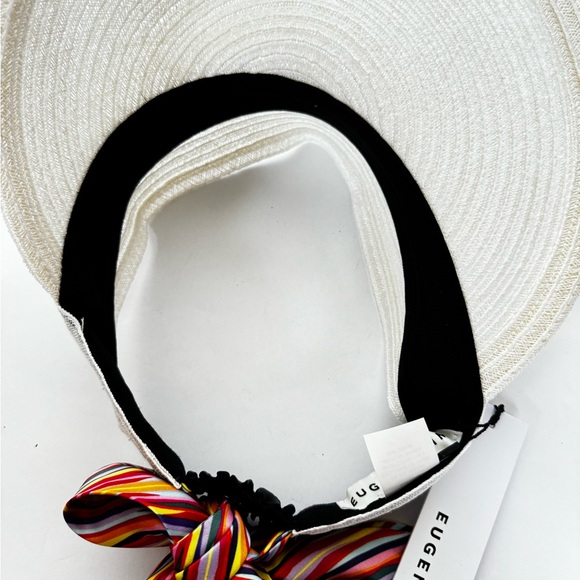 New! Eugenia Kim Ricky Visor Ivory One Size Hemp Blend NWT - Picture 5 of 5
